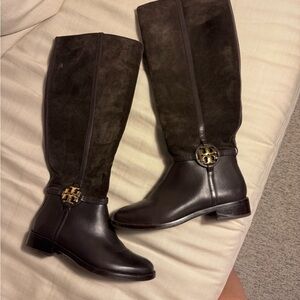 Tory Burch Dark Brown Tall Boots